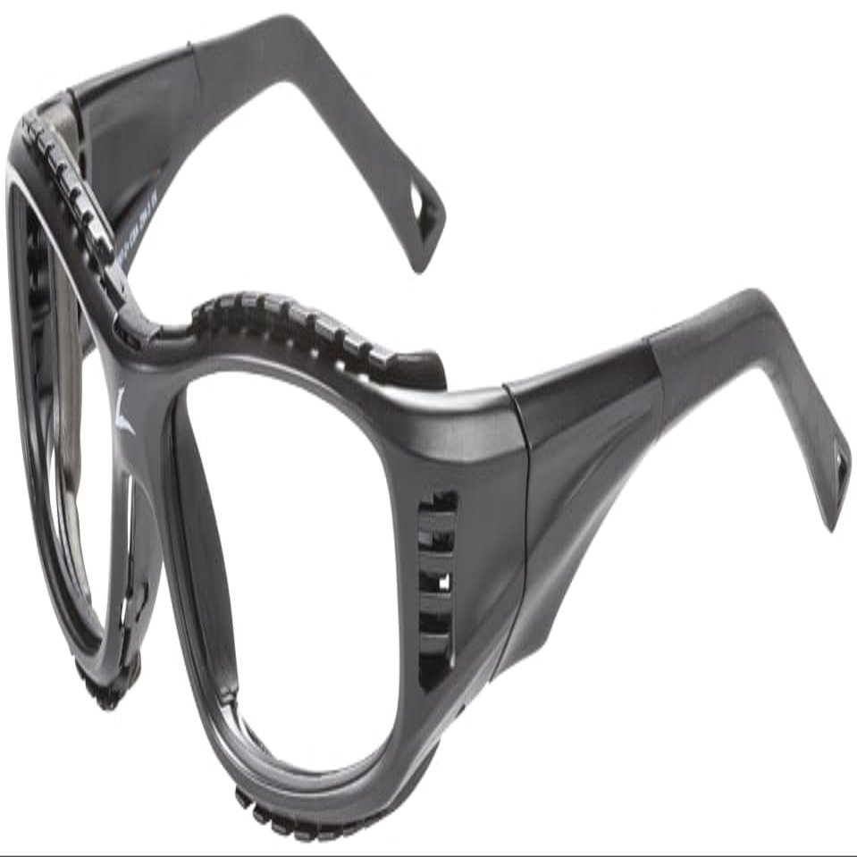 OnGuard OG 240FD Rxable Safety Eyewear Black Camo Gunmetal Burgundy 57mm 61mm - Black,61mm