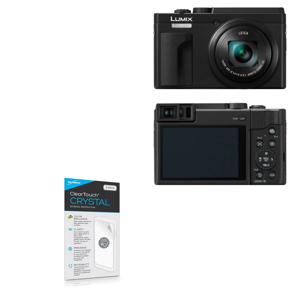 BoxWave Screen Protector Compatible with Panasonic Lumix DC-ZS80 - ClearTouch Crystal (2-Pack), HD Film Skin - Shields from Scratches