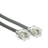 ACCL 50ft RJ11 6P/4C Straight Telephone Cord (Data), Modular Plug, Silver Satin, 4pk view 1