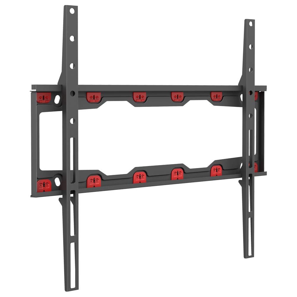 Barkan TV Wall Mount, 19-65 inch Fixed, Drywall No Stud No Drill Screen Bracket, Holds up to 80lbs, Auto Lock Patented, 5 Year Warranty, Fits LED OLED LCD, Including 6 ft 4K HDMI Cable