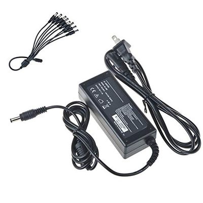 SLLEA DC 12V 5A Power Supply Adapter +8 Split Power Cable for CCTV Security Camera DVR