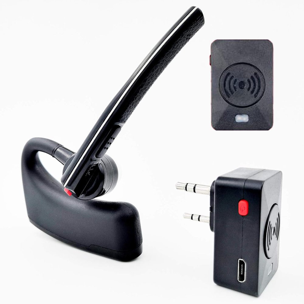 radtel Walkie Talkie Bluetooth Headset, Bluetooth Earpiece with Noise Cancelling Mic, Compatible RT-470X BaoFeng Kenwood Quansheng Radios uv-k5 uv-5r & More.
