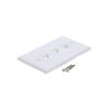 10-Pack 3 Port Keystone Wall Plate, Triple Gang White Jack Insert for Ethernet, Coax, HDMI Standard Size WallPlate Cover for Home & Office view 2