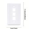 10-Pack 3 Port Keystone Wall Plate, Triple Gang White Jack Insert for Ethernet, Coax, HDMI Standard Size WallPlate Cover for Home & Office view 4