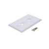 10-Pack 2 Port Keystone Wall Plate, Dual Gang White Jack Insert for Ethernet, Coax, HDMI  Standard Size WallPlate Cover for Home & Office view 2
