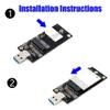 NGFF(M.2) Key B to USB 3.0 Adapter with SIM 6Pin Slot for WWAN/LTE Module view 2