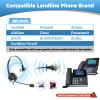 Arama Telephone Headsets for Yealink Phones RJ600Y1 RJ9 Office Wired Headset with Mic Noise Canceling Compatible with Yealink VoIP Phone T54W T46U T33G Poly Snom Grandstream Phones Desk Landline view 3