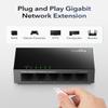 Cudy GS105 5-Port Gigabit Unmanaged Ethernet Switch, Network Hub, Ethernet Splitter, Plug & Play, Fanless Metal Design, Traffic Optimization view 2