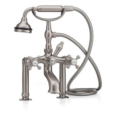 Cheviot 5100 Series Offset Deck-Mount Tub Filler - Lever Handles - Metal Accents | Brass | Chrome | Lever Handle