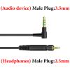 GEEKRIA Audio Cable Compatible with Sennheiser Game One, Game Zero, PC 373D, GSP 350, GSP 500, GSP 600 Headsets, 2.5mm AUX Gaming Headset Replacement Stereo Cord (5.6ft/1.7m) view 3