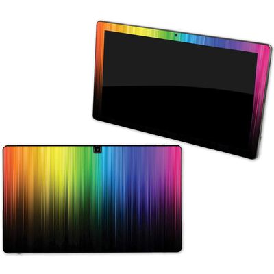 MightySkins Skin Compatible with NuVision Supreme 1001 Tablet - Rainbow Streaks | Protective, Durable, and Unique Vinyl Decal wrap Cover | Easy to Apply, Remove, and Change Styles | Made in The USA