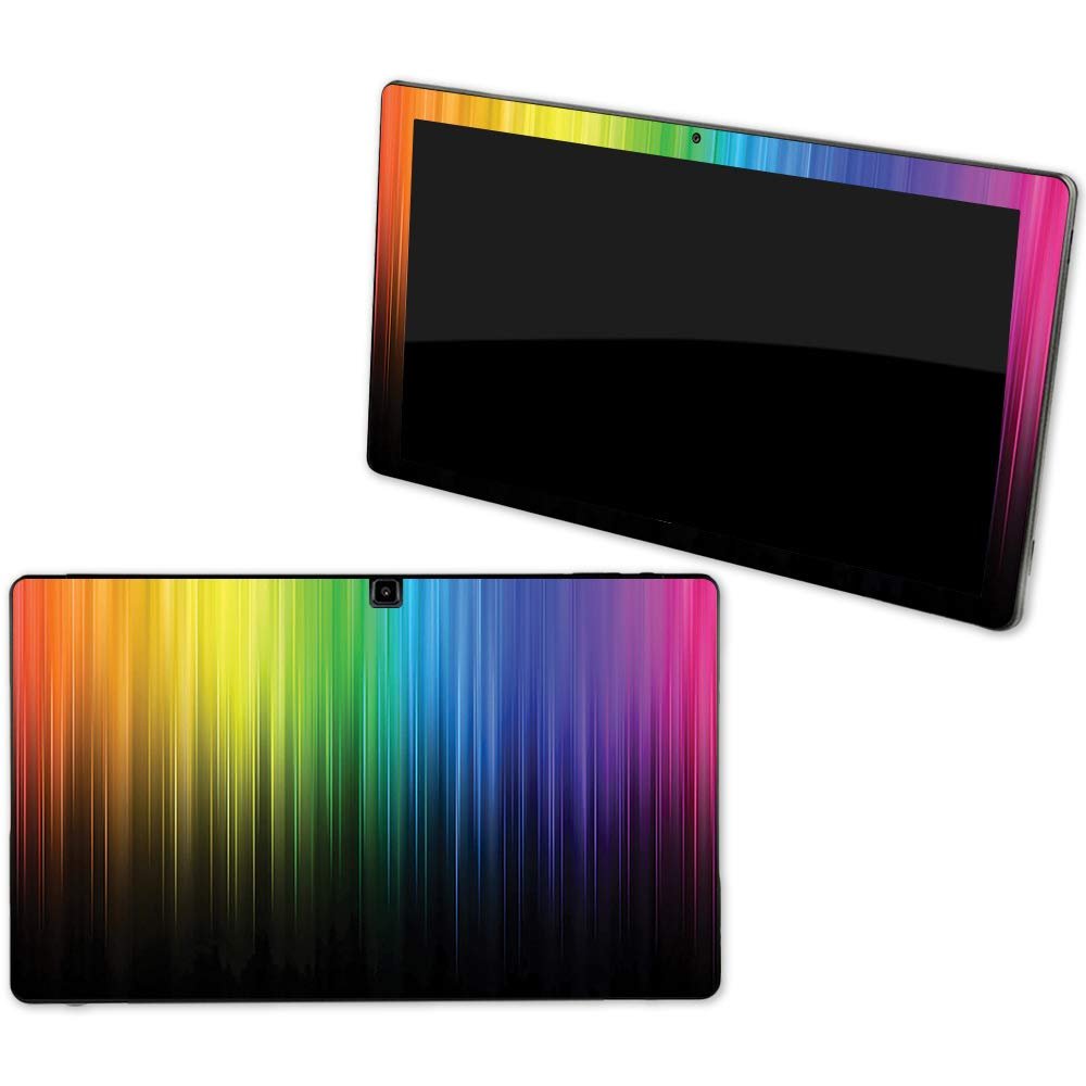 MightySkins Skin Compatible with NuVision Supreme 1001 Tablet - Rainbow Streaks | Protective, Durable, and Unique Vinyl Decal wrap Cover | Easy to Apply, Remove, and Change Styles | Made in The USA