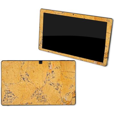 MightySkins Skin Compatible with NuVision Supreme 1001 Tablet - Saffron Marble | Protective, Durable, and Unique Vinyl Decal wrap Cover | Easy to Apply, Remove, and Change Styles | Made in The USA