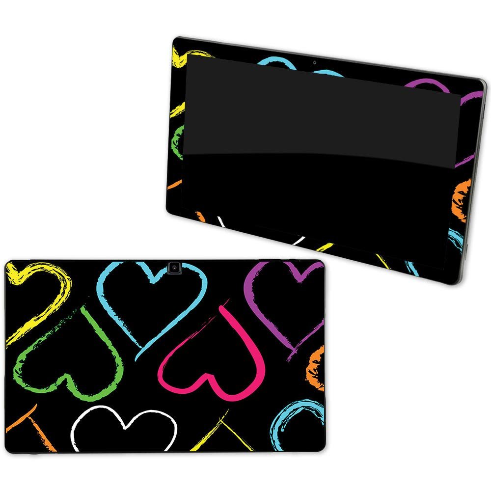MightySkins Skin Compatible with NuVision Supreme 1001 Tablet - Hearts | Protective, Durable, and Unique Vinyl Decal wrap Cover | Easy to Apply, Remove, and Change Styles | Made in The USA