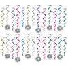 Beistle 24 Piece Hanging Disco Ball Decorations for Boogie Nights and 70s Dancing Fever Theme Parties view 1