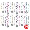 Beistle 24 Piece Hanging Disco Ball Decorations for Boogie Nights and 70s Dancing Fever Theme Parties view 2