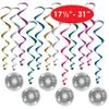 Beistle 24 Piece Hanging Disco Ball Decorations for Boogie Nights and 70s Dancing Fever Theme Parties view 4