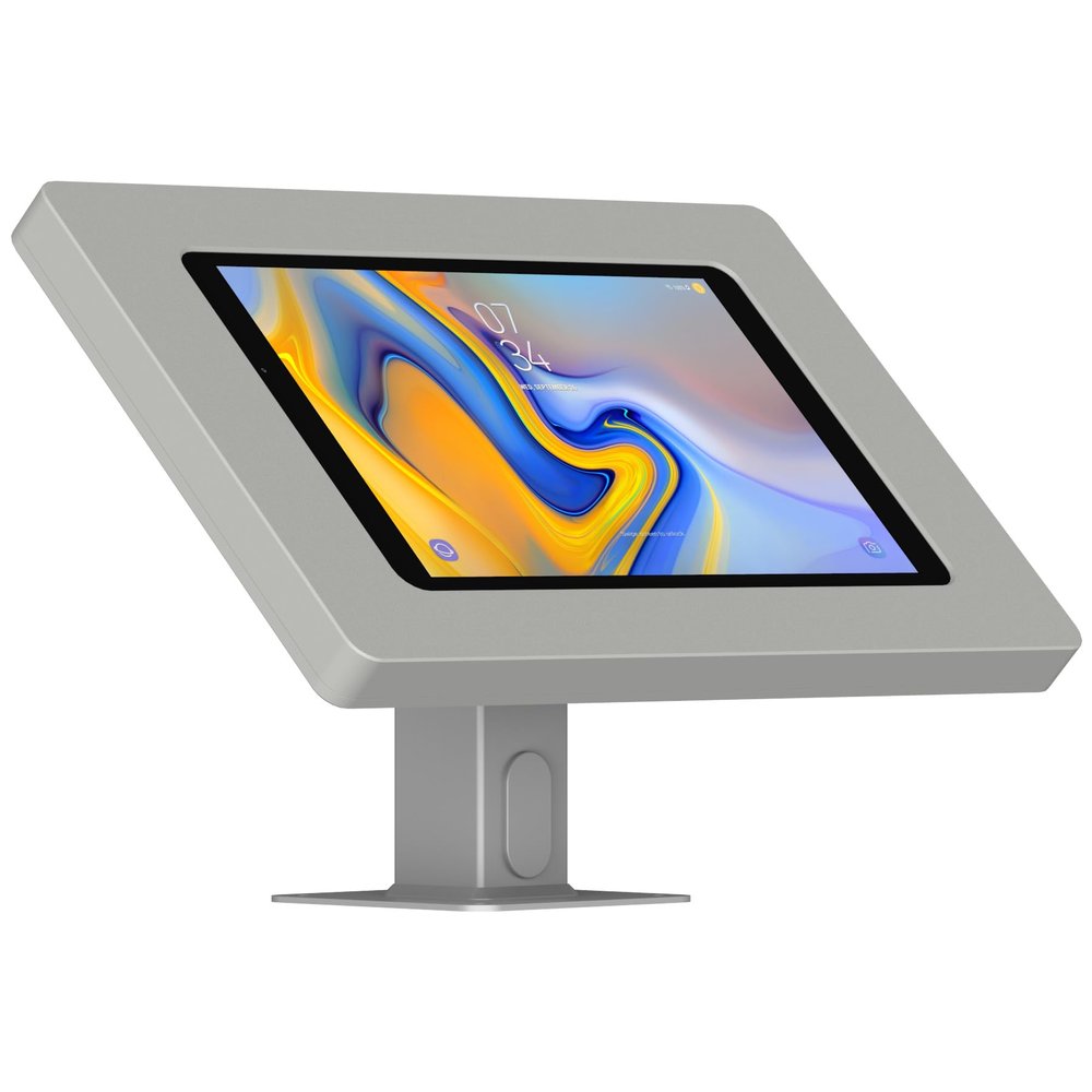 VidaMount Light Grey Enclosure and Rotating & Tilting Desk/Table Mount [Bundle] Compatible with Samsung Galaxy Tab A 10.5 (2018)