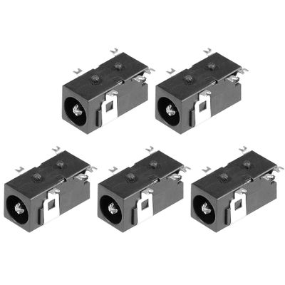 uxcell PCB Mount 4.0mm x 1.7mm 5 Pin Video DC Power Connector Socket DC098 Black 5Pcs
