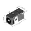 uxcell PCB Mount 4.0mm x 1.7mm 5 Pin Video DC Power Connector Socket DC098 Black 5Pcs view 2