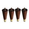 Solid Wood Furniture feet, X4 Modern American Sofa Support feet, Coffee Table, Bedside Table, TV Cabinet feet, Brass Foot Cover, M8 Screw, Non-Slip view 1
