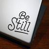 Be Still Laptop Decal, Know That I Am God Planner Sticker - Psalms 46:10, Bible Verse, Christian Sayings, Gift - Vinyl for Water Bottle (4 inches Wide, Black) view 1