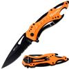 Personalized Laser Engraved Pocket Knife, Fathers Day, Groomsmen Gift, Graduation Gifts, Gifts for Men Free Engraving. (Orange) view 1