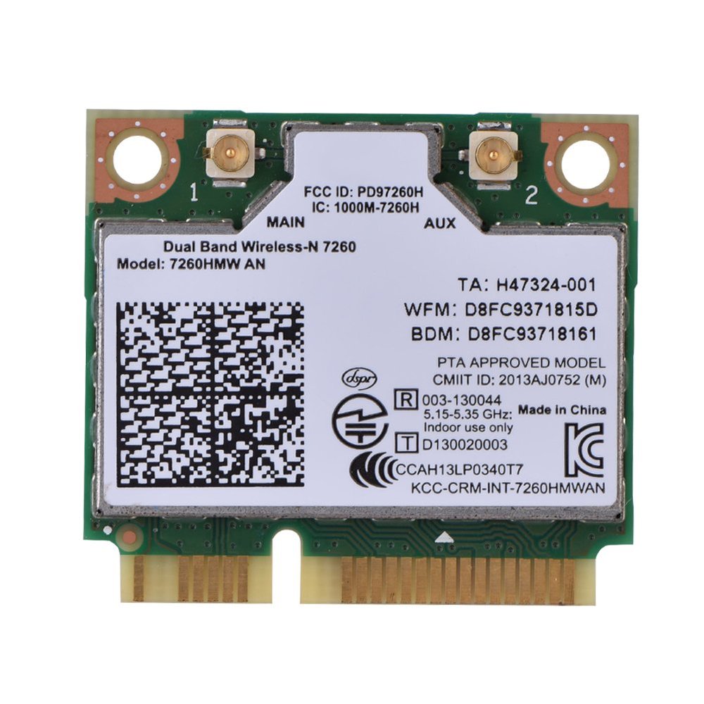 7260HMW Dualband Card with Bluetooth 4.0, Mini PCI-E Network Card for Desktop,All-in-one Machine, Notebook, Advertising Machine, etc