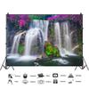 Baocicco 8x6.5ft Beautiful Waterfall Backdrops for Photography Summer Theme Party Holiday Festival Purple Flowers Lake Wedding Photo Backdrop Adults Children Photo Studio Video Shooting Props Booth view 3