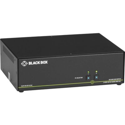 Black Box SS2P-DH-DP-UCAC Secure NIAP 3.0 KVM Switch - Dual-Head, DISPLAYPORT, CAC, 4K, 2-Port