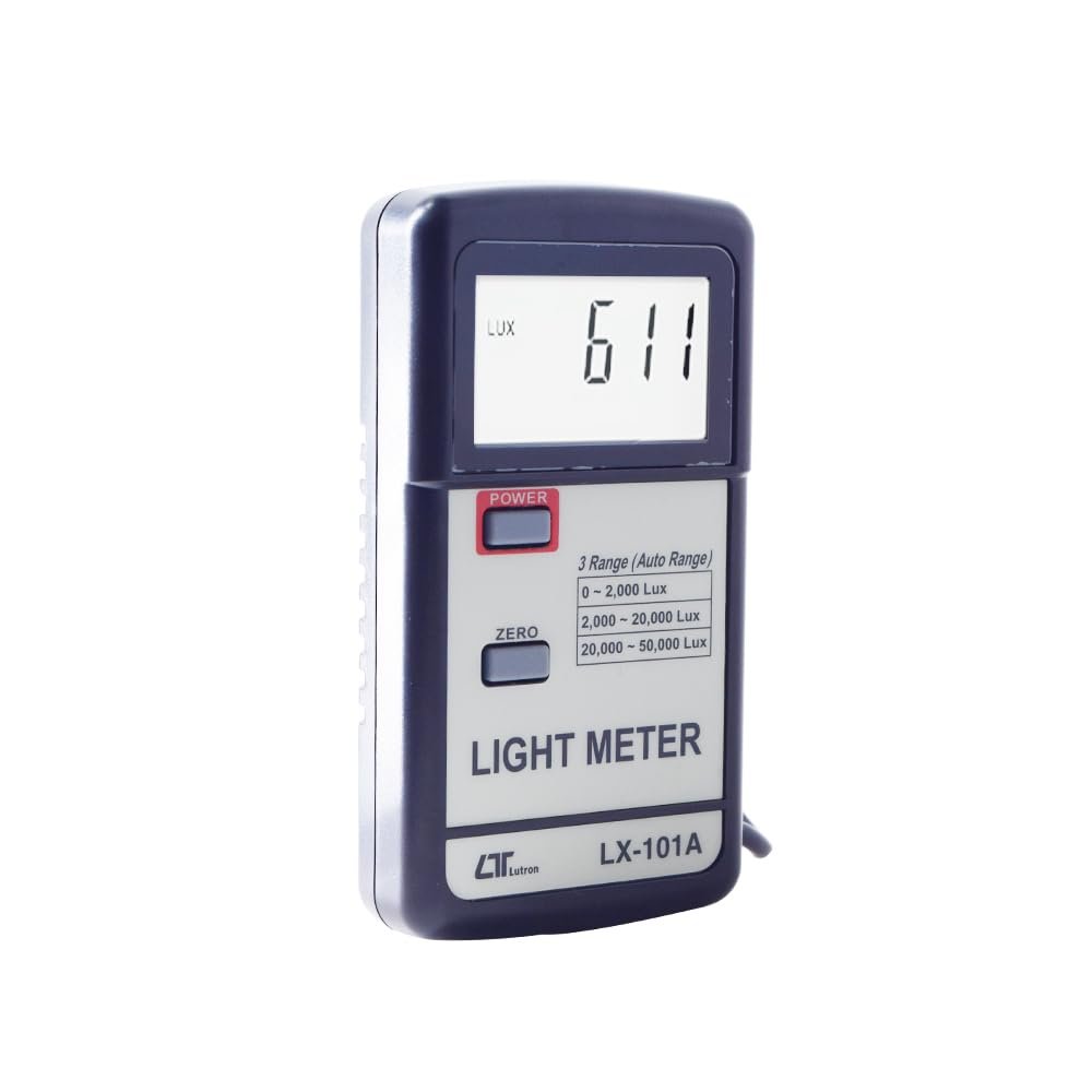 LX-101A Digital Lux Meter Along with Factory Calibration Certificate (Range: 50,000 Lux) for Auditoriums, Theatres, Stadiums, Amphitheatre, OT Rooms