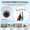 Anpviz Analog CCTV Camera 1080P HD 4-in-1(TVI/AHD/CVI/960H CVBS), 4X Manual Focus/Zoom Analog Camera 2.8-12mm Varifocal Lens, 36 IR-LEDs Dome Turret Security Camera for Indoor and Outdoor view 2