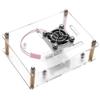 Acrylic Shell for pi,ASHATA Acrylic PMMA Enclosure Box Protective Case Cooling Fan for Pi 2 3 Model B and Pi B + view 1