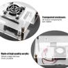 Acrylic Shell for pi,ASHATA Acrylic PMMA Enclosure Box Protective Case Cooling Fan for Pi 2 3 Model B and Pi B + view 3