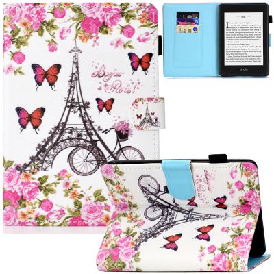 Artyond Case for Kindle Paperwhite 2018, Slim Protective PU Leather Folio Cover with Auto Sleep/Wake Smart Case for Kindle Paperwhite 10th Generation 2018 Released Model: PQ94WIF, Butterfly Tower