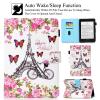 Artyond Case for Kindle Paperwhite 2018, Slim Protective PU Leather Folio Cover with Auto Sleep/Wake Smart Case for Kindle Paperwhite 10th Generation 2018 Released Model: PQ94WIF, Butterfly Tower view 2