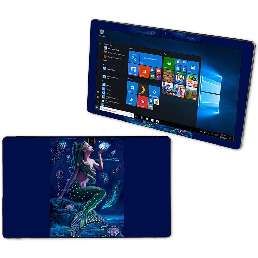 MightySkins Skin Compatible with NuVision Supreme 1001 Tablet - Luminous Mermaid | Protective, Durable, and Unique Vinyl Decal wrap Cover | Easy to Apply, Remove, and Change Styles | Made in The USA