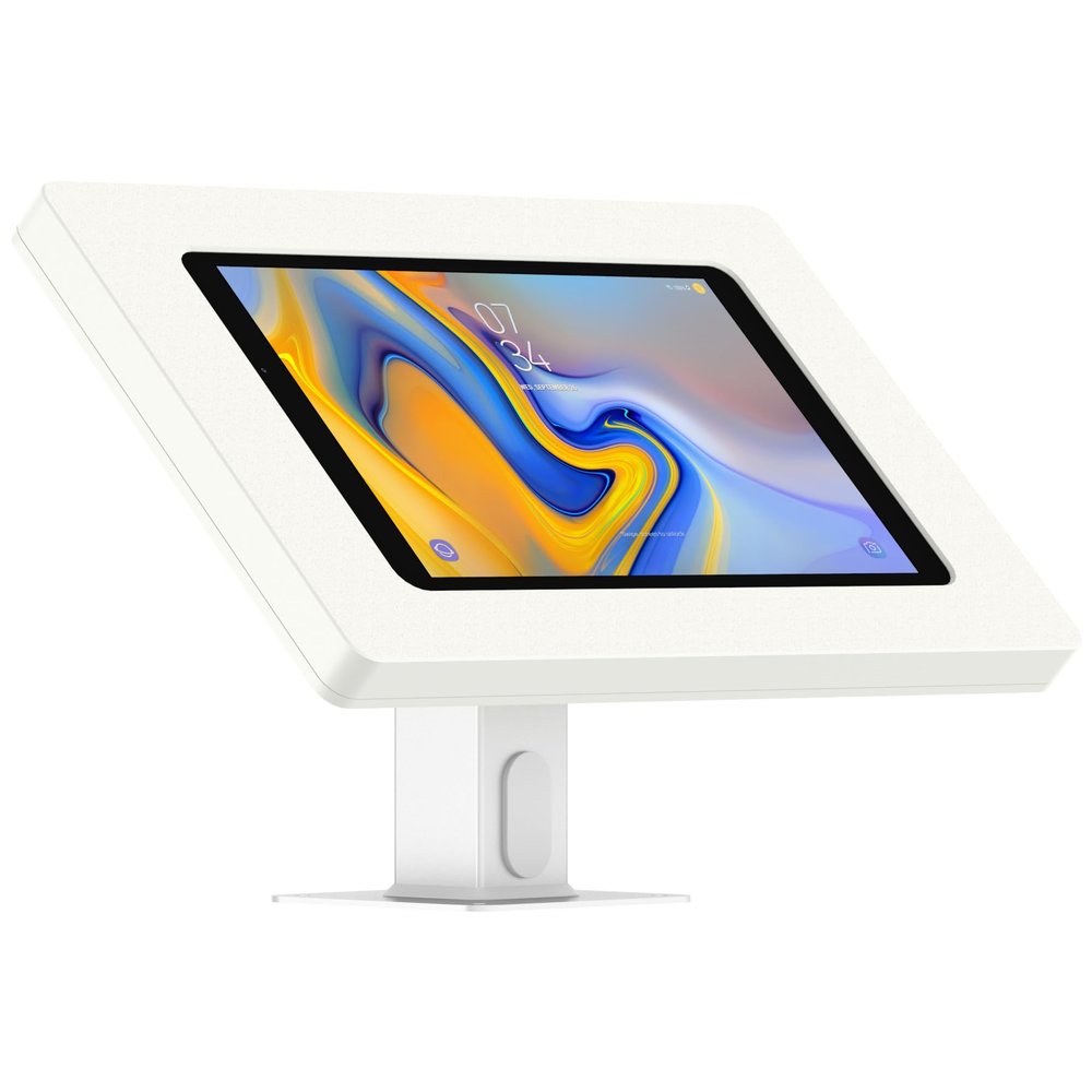 VidaMount White Enclosure and Rotating & Tilting Desk/Table Mount [Bundle] Compatible with Samsung Galaxy Tab A 10.5 (2018)