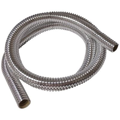 Bentley Harris ConvoShield Aluminized Nylon Wire Loom Tubing  1/2" Inch Diameter  39 Inch Long | Chrome Finish Wire Loom | High Temp. For Automotive Applications