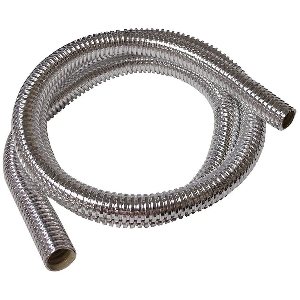 Bentley Harris ConvoShield Aluminized Nylon Wire Loom Tubing  1/2" Inch Diameter  39 Inch Long | Chrome Finish Wire Loom | High Temp. For Automotive Applications