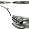 Bentley Harris ConvoShield Aluminized Nylon Wire Loom Tubing  1/2" Inch Diameter  39 Inch Long | Chrome Finish Wire Loom | High Temp. For Automotive Applications view 3