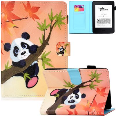 Artyond Case for Kindle Paperwhite, PU Leather Folio Card Slots Cover with Auto Sleep/Wake Case for Amazon Kindle Paperwhite 123 (Fits All 2012, 2013, 2015 and 2016 Versions), Maple Panda