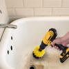 Drillbrush Home Kitchen Surfaces Tub, Shower, Tile and Grout All Purpose Power Scrubber Cleaning Kit (Yellow Brush+ Red Scrub Pads) view 3