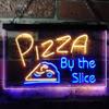 ADVPRO Pizza by The Slice Shop Display Dual Color LED Neon Sign Blue & Yellow 12" x 8.5" st6s32-i0306-by view 2