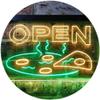 ADVPRO Pizza Open Shop Delivery Display Dual Color LED Neon Sign Green & Yellow 16" x 12" st6s43-i0496-gy view 1