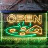 ADVPRO Pizza Open Shop Delivery Display Dual Color LED Neon Sign Green & Yellow 16" x 12" st6s43-i0496-gy view 2