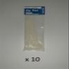 1000 Zip Ties (2.5mm thickness) ((4" x500 pieces) + (8" x500 pieces)) (White) view 1