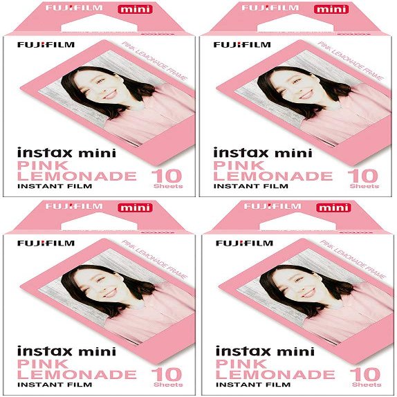 Mini Pink Lemonade Film, 10 Exposures (4 Boxes)