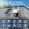 XMARTO Solar Camera Outdoor Wireless, 4 PCs QHD 4MP Wireless PTZ Security Camera System with 4K 10CH Expandable WiFi NVR, All-Weather Solar Charge, Two-Way Audio, PIR Sensor, 360 View, No Monthly Fee view 2