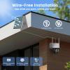 XMARTO Solar Camera Outdoor Wireless, 4 PCs QHD 4MP Wireless PTZ Security Camera System with 4K 10CH Expandable WiFi NVR, All-Weather Solar Charge, Two-Way Audio, PIR Sensor, 360 View, No Monthly Fee view 4